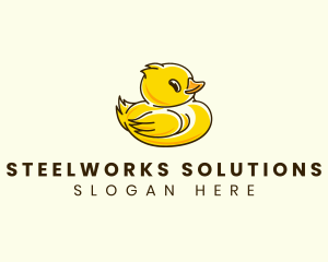 Cute Duck Chick logo design