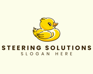 Cute Duck Chick logo design