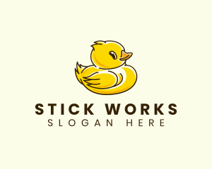 Cute Duck Chick logo design