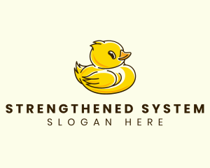 Cute Duck Chick logo design