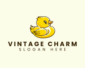 Cute Duck Chick logo design