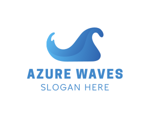 Blue Gradient Wave logo design