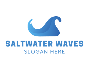 Blue Gradient Wave logo design