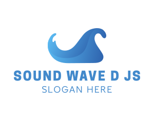 Blue Gradient Wave logo design