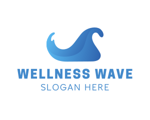 Blue Gradient Wave logo design