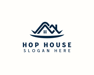 Property Roofing House Arc logo design