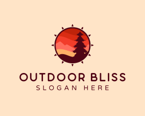 Landscape Pine Camp Outdoor logo design