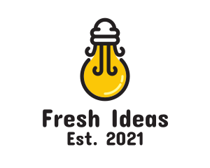 Light Bulb Jellyfish logo design