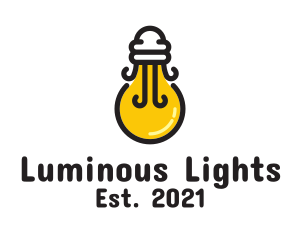 Light Bulb Jellyfish logo design