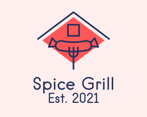 Sausage Grill Restaurant logo design