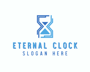 Blue Sand Clock logo design