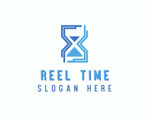 Blue Sand Clock logo design