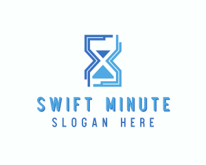 Blue Sand Clock logo design