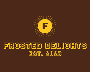 Retro Hipster Sunburst logo design