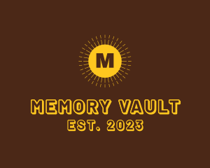 Retro Hipster Sunburst logo