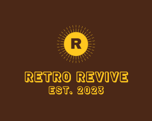 Retro Hipster Sunburst logo