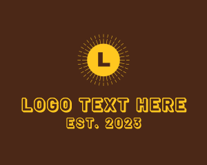 Trendy - Retro Hipster Sunburst logo design