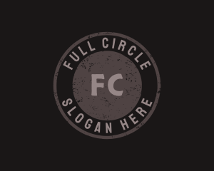 Grunge Circle Business logo design