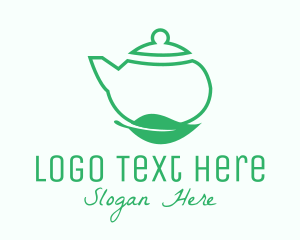 Organic Tea Teapot logo design