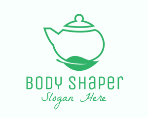 Organic Tea Teapot logo design