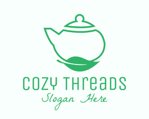 Organic Tea Teapot logo design