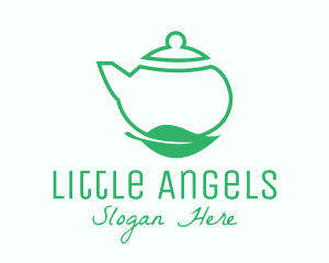 Organic Tea Teapot logo design