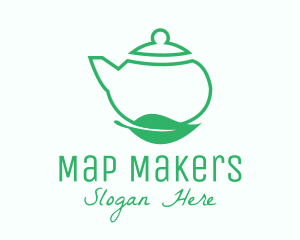 Organic Tea Teapot logo design