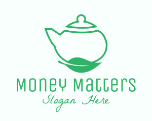 Organic Tea Teapot logo design