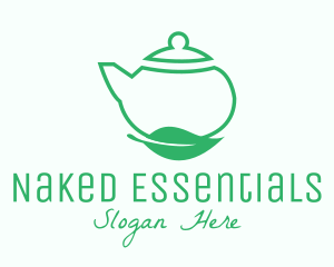 Organic Tea Teapot logo design