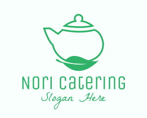 Organic Tea Teapot logo design