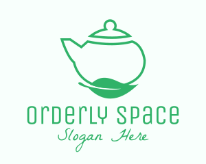 Organic Tea Teapot logo design