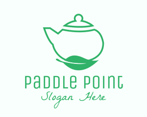 Organic Tea Teapot logo design