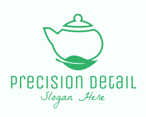 Organic Tea Teapot logo design