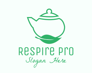 Organic Tea Teapot logo design