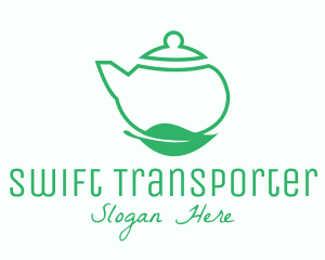 Organic Tea Teapot logo design