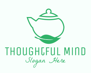 Organic Tea Teapot logo design