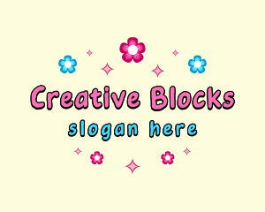 Girly Flower Accessories logo design