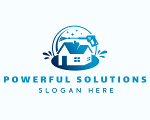 House Pressure Washing Cleaner logo design