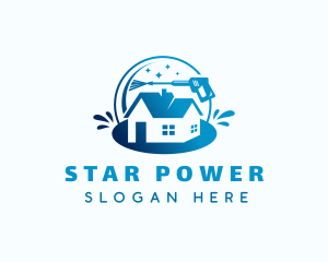 House Pressure Washing Cleaner logo design