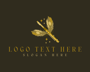 Musical Instrument Flute Logo