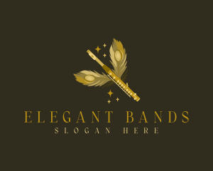 Musical Instrument Flute logo design