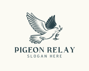 Dove Pigeon Leaf logo