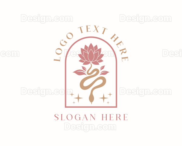 Lotus Flower Snake Logo