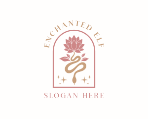 Lotus Flower Snake logo design