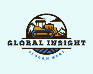 Industrial Bulldozer Construction logo