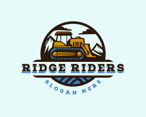 Industrial Bulldozer Construction logo design