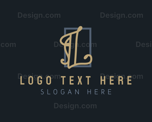 Cursive Calligraphy Letter L Logo