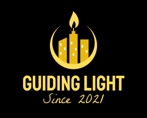 Yellow City Candle  logo design