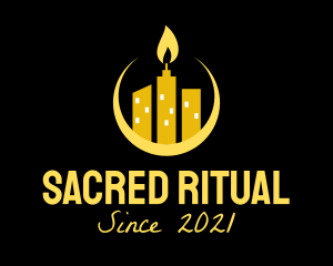 Yellow City Candle  logo design