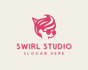 Ice Cream Swirl Boy logo design